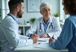 © Yaroslava - Doctor Writing Prescription with Patient Interaction On Clipboard Authentic Healthcare Scene