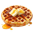 © Flashy - Waffle with Butter and Maple Syrup isolated on transparent background