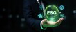 © SUPERARTMAN - Corporate sustainability initiatives promoting esg principles business environment digital graphics eco-friendly technology modern viewpoint innovative concepts
