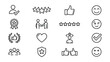 © STOCK BD - Customer feedback and satisfaction icons set vector illustration with feedback customer satisfaction illustration graphics elements collection checkmark verified agreement handshake