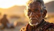 © c - Weathered Wisdom - Portrait of an Elderly Man in Golden Light.