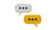 © ana - Vector illustration of 3d render of two speech bubbles with dots on a transparent background
