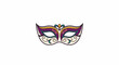 © bukayo - Ornate, colorful masquerade mask with eyeholes and swirling decorative patterns