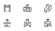 © abidakhatun - Geometric Abstractions: A set of six minimalist line icons, exploring modern design concepts with abstract shapes representing different ideas and functionalities.