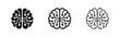 © drawing lines - Artificial Intelligence Icon Set - Digital Brain with Circuitry in Glyph, Outline, and Sketch Styles