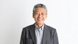 © SoftFlower - 満面の笑みで微笑む日本人男性（60代・白背景・ポートレート）, Smiling Japanese senior man in his 60s on white background portrait