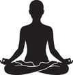 © Tumpa Tithi - Person meditating in lotus pose silhouette style isolated on transparent background, Vector