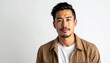 © SoftFlower - 満足げな表情の日本人男性（30代・白背景・ポートレート）, Content Japanese man in his 30s on white background portrait