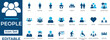 © Illustra_Vibe - People and community vector icon set. Editable flat UI avatars for family, team, professions, and social network.