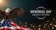 © Nida - American flag with the text Memorial day.