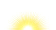 © MDJALAL - Bright yellow sunburst light rays on white background