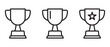 © Maksim - Trophy line icons set. Trophy cup, winner cup, victory cup icons. Reward symbol sign for web and mobile.