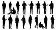 © Riyadkingline - Collection of black silhouettes of people