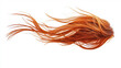 © MasTPX - Flowing red hair extension with highlighted strands is isolated on a white background evoking beauty, movement, and vibrant color creating a dynamic impression.
