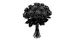 © Creative Studio  - Flowers Black roses bouquet, floral arrangement, dark flowers, vector illustration, romantic symbol isolated on White Background vactor EPS