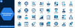 © aura studio - Professional expertise and specialist skills icon set. Consultant, talent, mentoring, coaching, career growth, knowledge, problem solving, support. Editable icons collection. Vector.