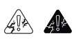 © Shahriyar - Cracked warning signs with exclamation marks on white background