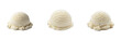 © Homelanderrr - Single Round Scoop of Creamy Vanilla Ice Cream on White Background, Summer Frozen Dairy Dessert, Gourmet Vanilla Bean Flavor for Food Menu and Sweet Snack Advertising Design.