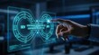 © Sukon - A hand interacting with a digital DevOps diagram showing continuous integration and continuous delivery.