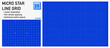 © Vectoressa - Blueprint grid system Star Line micro geometry, zoom detail view. Broken stroke structure demonstration, engineering diagrams dashboards planning layouts interface systems digital graphics.
