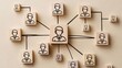 © BaiBoon88 - Organizational network structure with connected peers business environment gigapixel art