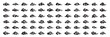 © RadheK  - Traditional Japanese clouds and water waves set, oriental style hand drawn vector elements, vintage chinese cloud patterns for decorative design