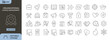 © IconForge Studio - Organization change management icons set representing transformation, strategy, adaptation, leadership, workflow change, process improvement and business transition in clean outline style.
