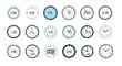 © punduh - Collection of Various Clocks Showing Different Times - Time Management Concept