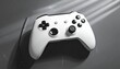 © Muh - White Gaming Controller on Grey Background with Light Rays