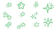 © Arif - Green Neon Star Sparkle Collection - Glowing Abstract Shapes