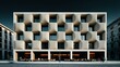 © Studio Zenith - Bâtiment moderne avec façade cubique et restaurant en terrasse urbaine