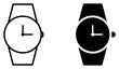 © vectomix - wristwatch outline filled time icon
