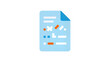 © Maros - Blue document with checklist and coding symbols