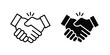 © Warpiya - Business deal icon design. Editable silhouette and Thin Stroke outlined icons pack