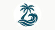 © Slam_gallery - beach wave symbol and blue coconut icon