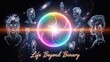 © Candra - Abstract artwork depicting a central glowing orb surrounded by ethereal figures