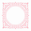 © Weng - Ornate Pink Floral Border with Circular Empty Space