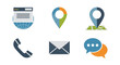 © Empik - Collection of communication and location icons for digital use.