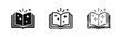 © drawing lines - Open Magic Book with Sparkles Icon Set for Fantasy Storytelling and Education