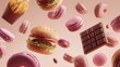 © Fajrul - Delicious Assortment of Fast Food and Sweets Floating in Mid-Air.