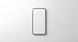 © A STUDIO - A sleek smartphone with a blank screen on a clean white background