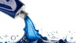 © Shohidul - Blue toothpaste from a squeezed tube dental hygiene product with shadow cut out isolated on white background. AI generated.