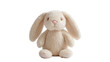 © Thomas - Fluffy cream plush bunny toy with pink nose, isolated on transparent background