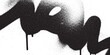 © HexaFrame - Thick black spray paint wavy line with liquid drips and grainy texture zig zag graffiti splatter abstract isolated backdrop background spraypaint artistic monochrome illustration