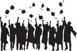 © Tuhin - A group of graduates celebrating their achievement by throwing their caps in the air