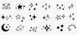 © Bohdan - Sparkle star doodle icons set with twinkle shine and glow elements