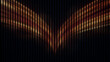 © Malik Hammad  - Abstract v shaped light patterns on dark vertical ribbed surface creating a modern digital texture background for sophisticated graphic design projects featuring warm tones of amber red and deep gold