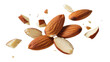 © Eoin - Whole and broken almonds flying in motion, isolated on transparent background