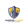 © Taufik - Guardian Builders Construction Company Shield Logo Design