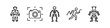 © liubomir118809 - Mocap and Digital Animation Tech Minimalist Line Icon Set
